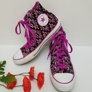 Converse All Star Purple Hearts Design Hi-Tops 8